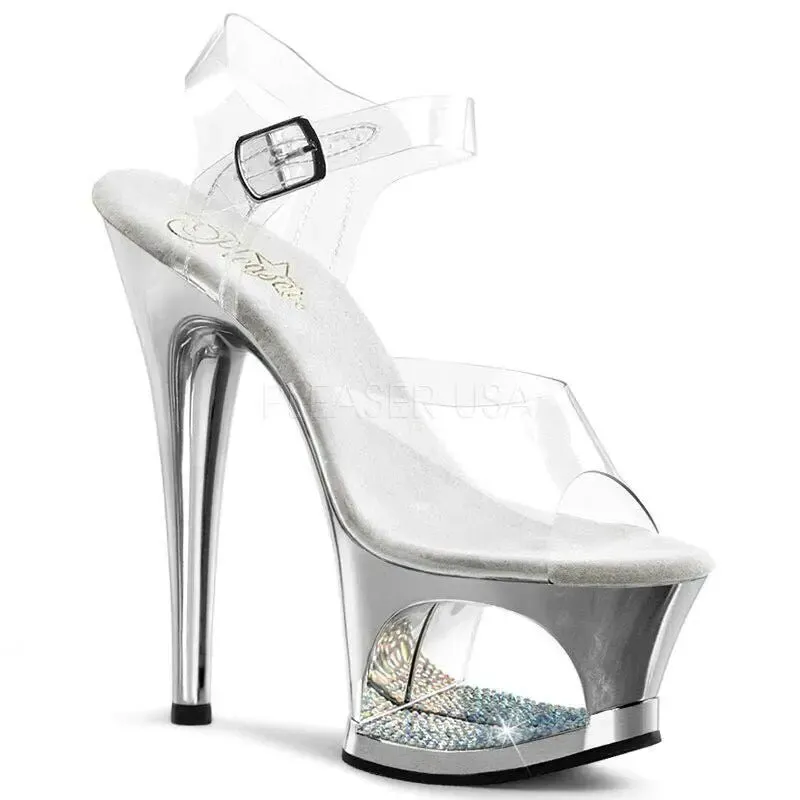 17cm sexy super high heels, crystal ladies stage fashion show Sandals