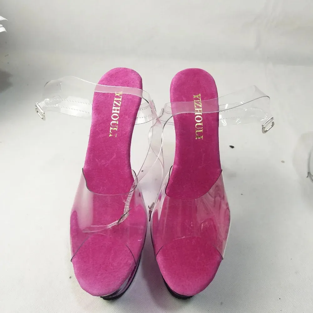 17cm sexy super high heels, crystal ladies stage fashion show Sandals