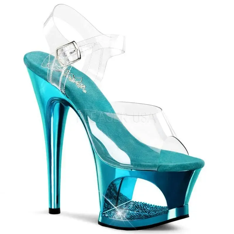 17cm sexy super high heels, crystal ladies stage fashion show Sandals