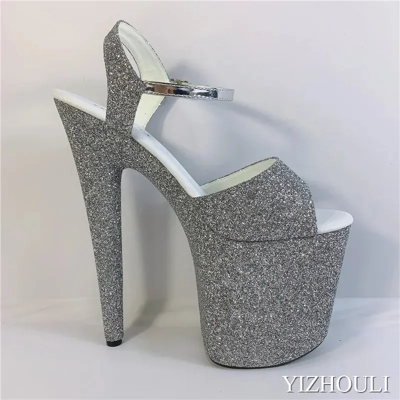 20cm sexy sky-high flash waterproof platform stiletto heels