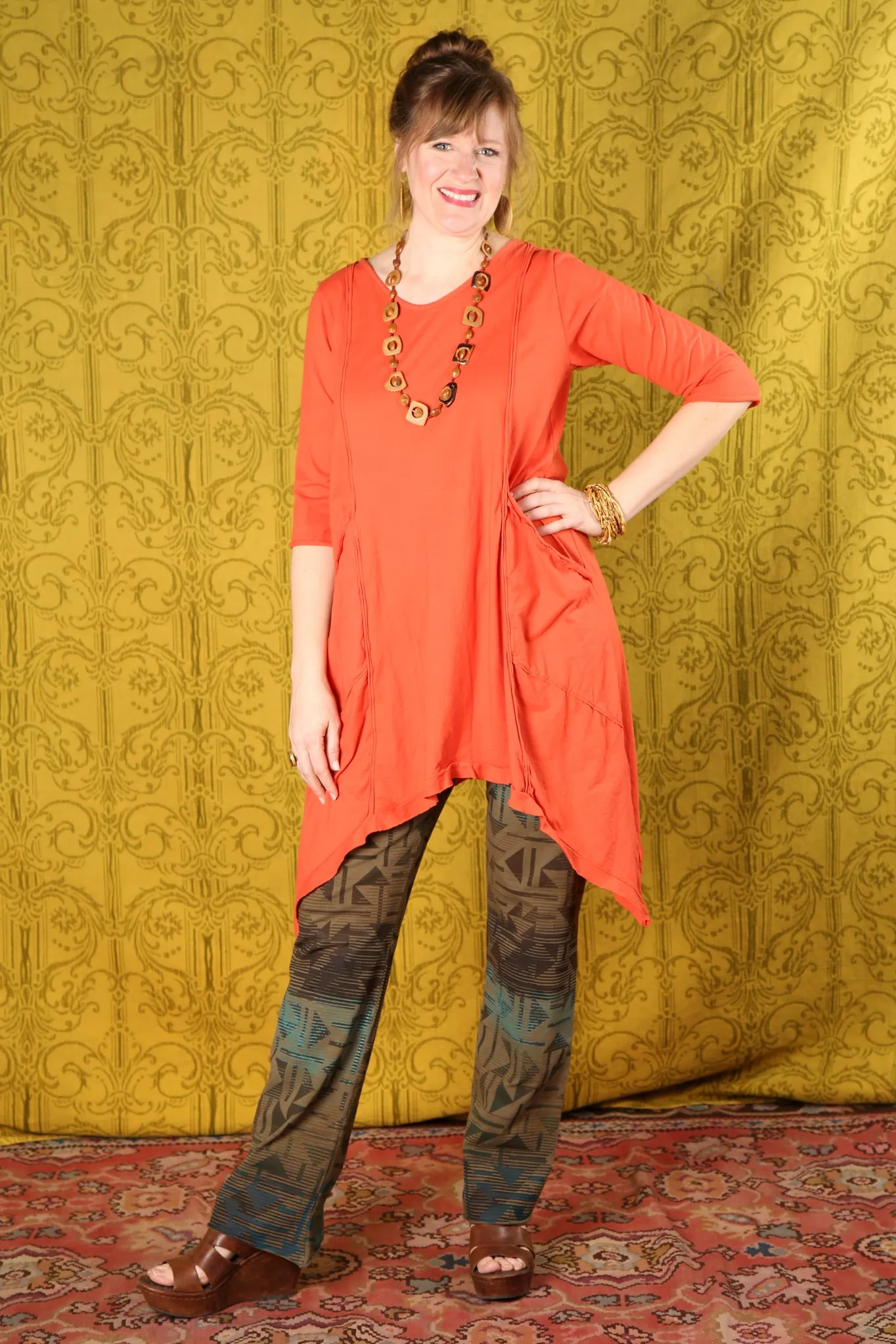 3176 Comfy Cotton-Lycra Slim Pant-Volcanic-to OVERDYE