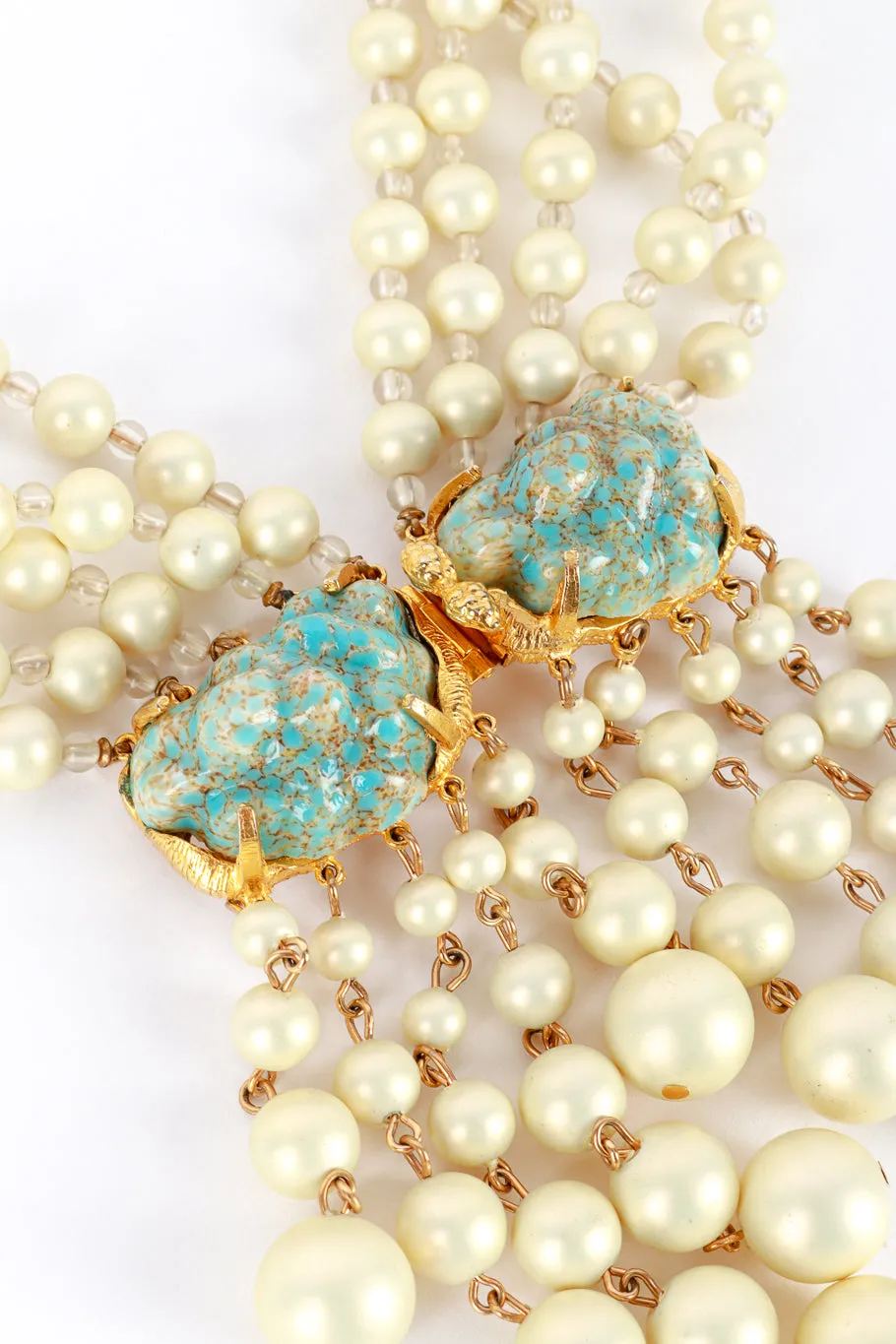 5 Strand Bead & Morenci Necklace & Earring Set