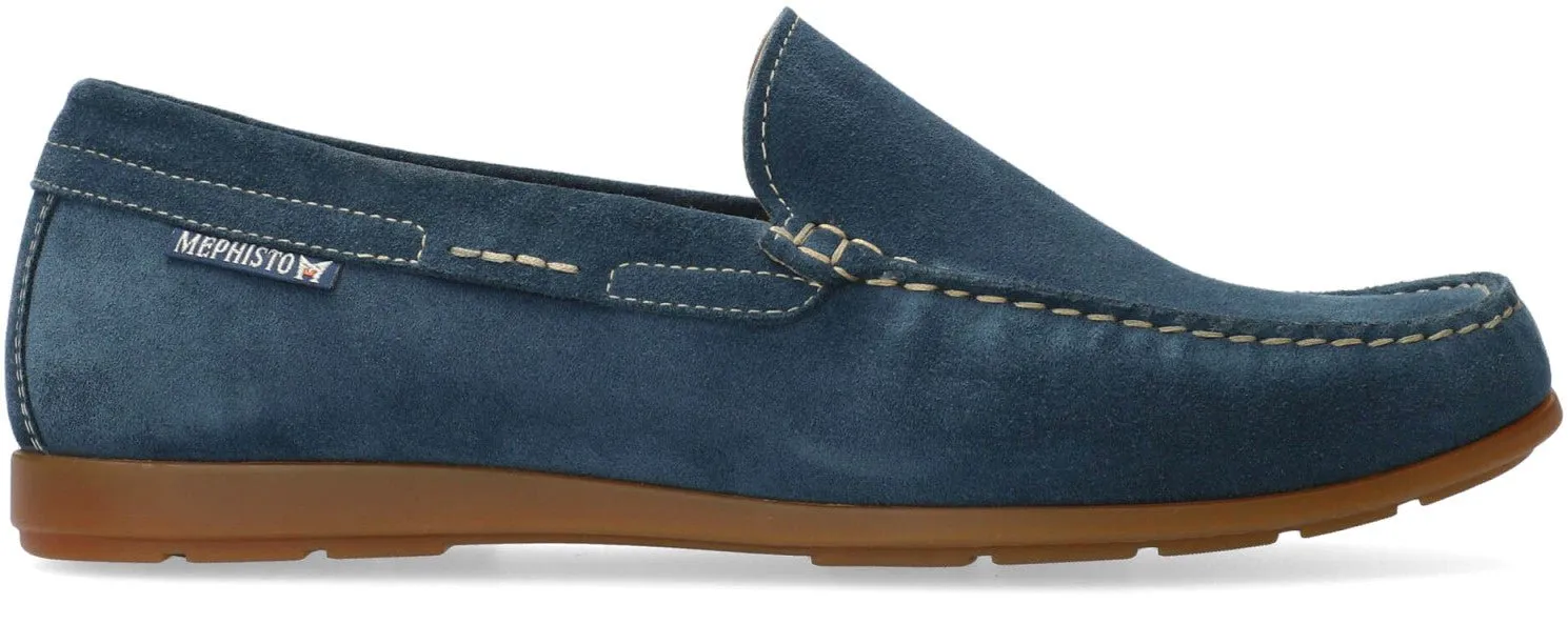 'Algoras' men's mocassin - blue Suede