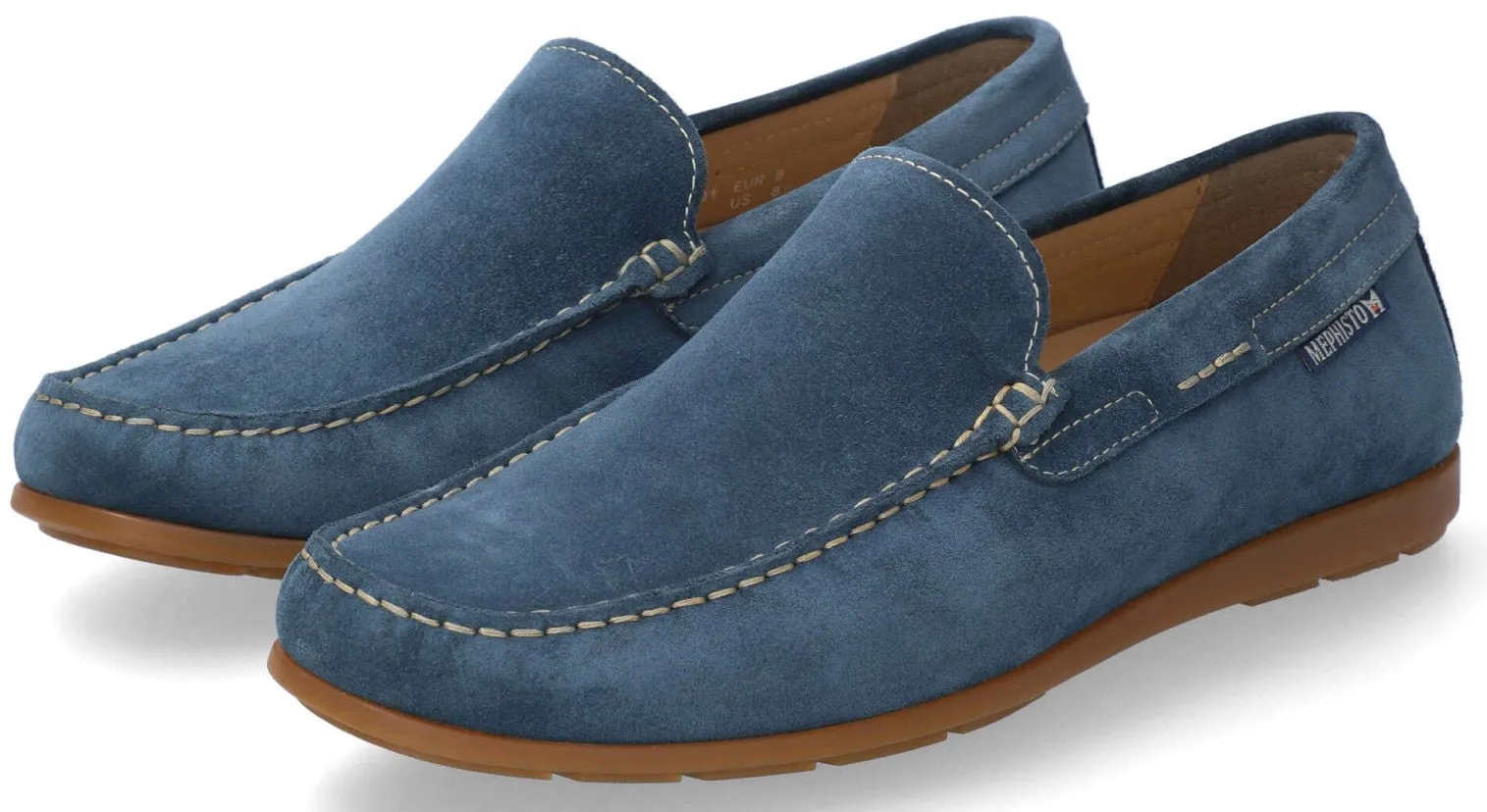 'Algoras' men's mocassin - blue Suede