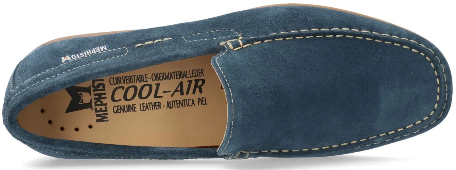 'Algoras' men's mocassin - blue Suede