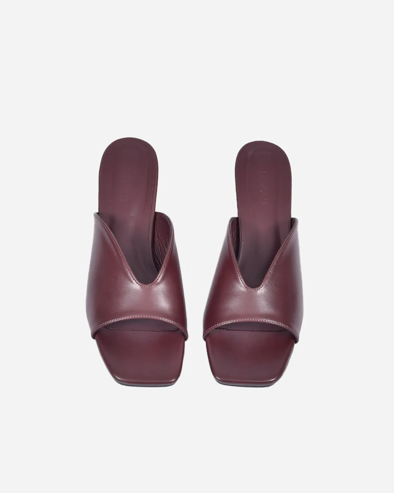 AMARA HEELS IN BURGUNDY