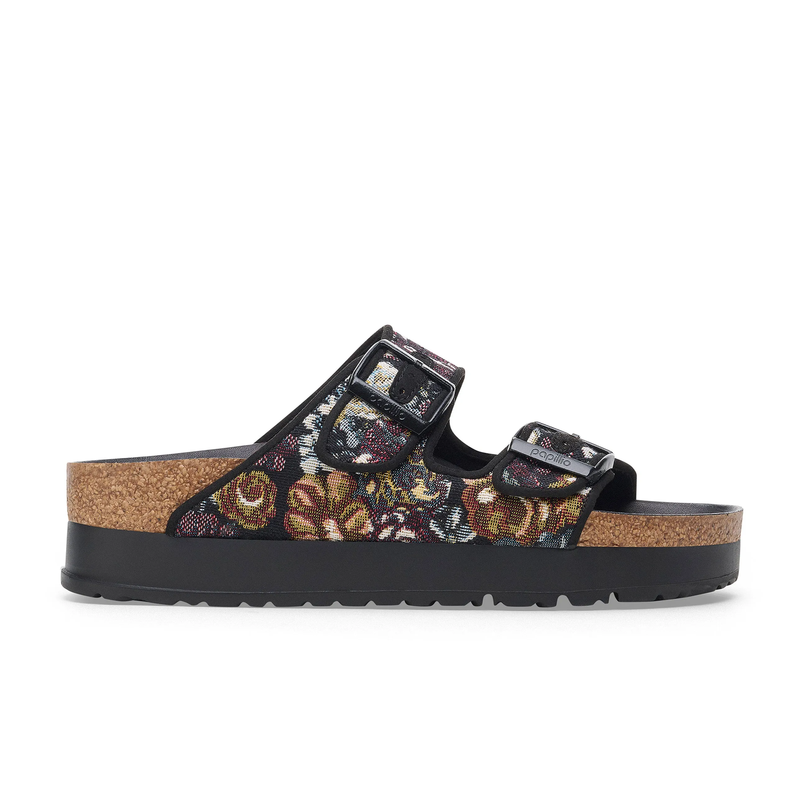 Arizona Platform Brocade Black Microfibre