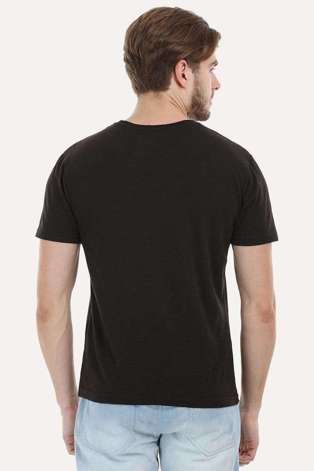Black Contrast Pocket T-Shirt