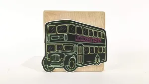 Black Double Decker Bus Stickers