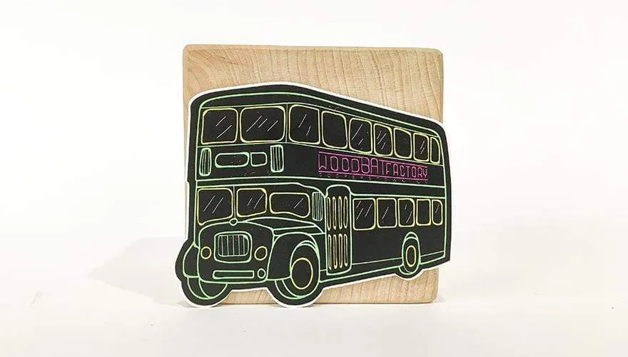 Black Double Decker Bus Stickers