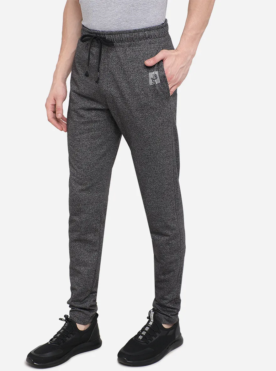 Black Solid Slim Fit Track Pants | JadeBlue