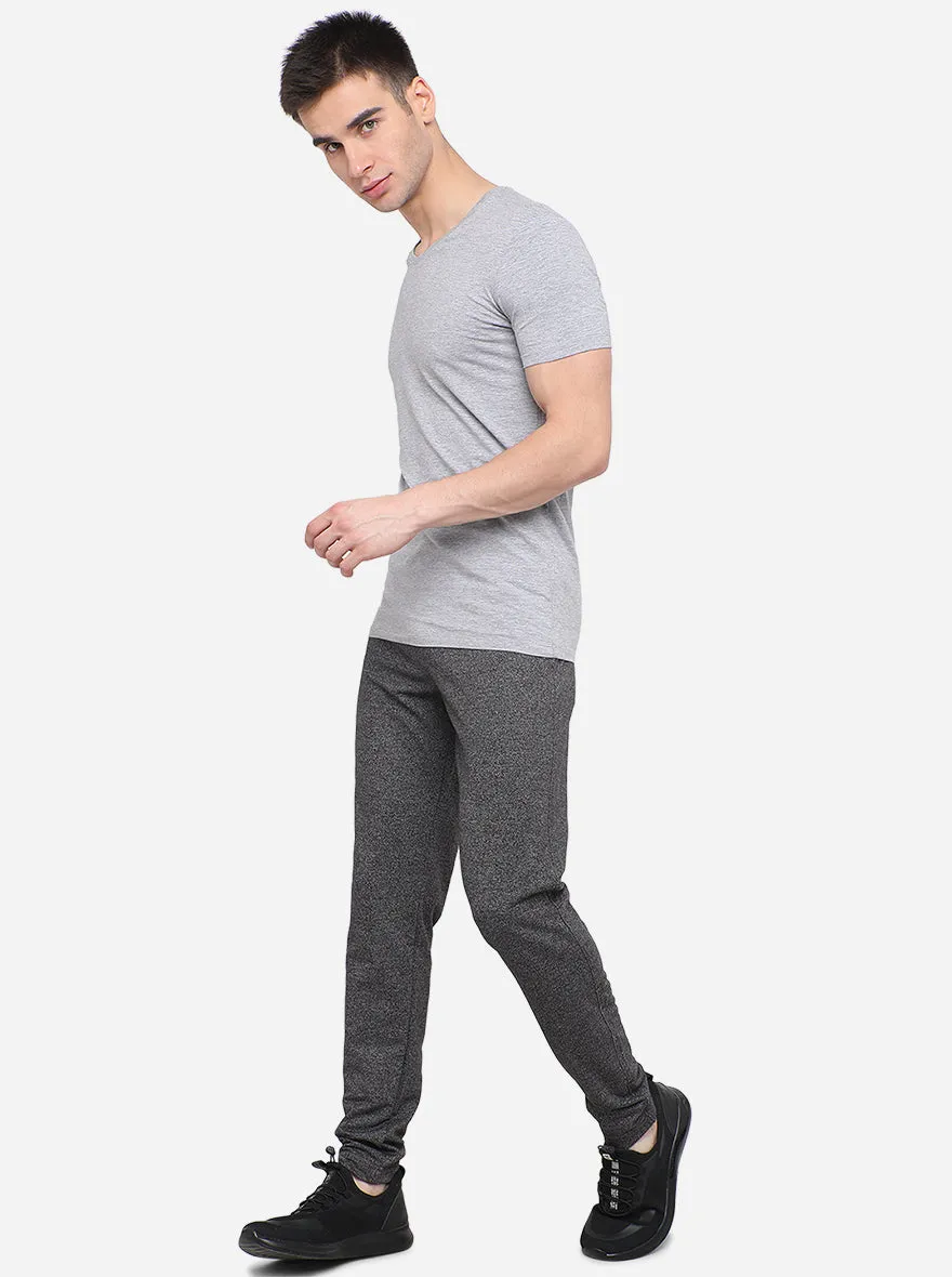 Black Solid Slim Fit Track Pants | JadeBlue