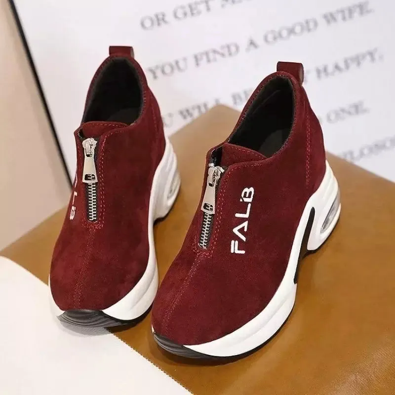 Black womens wedge sneakers