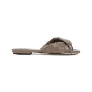 Blink Flap Brown Lamb Leather Sandals