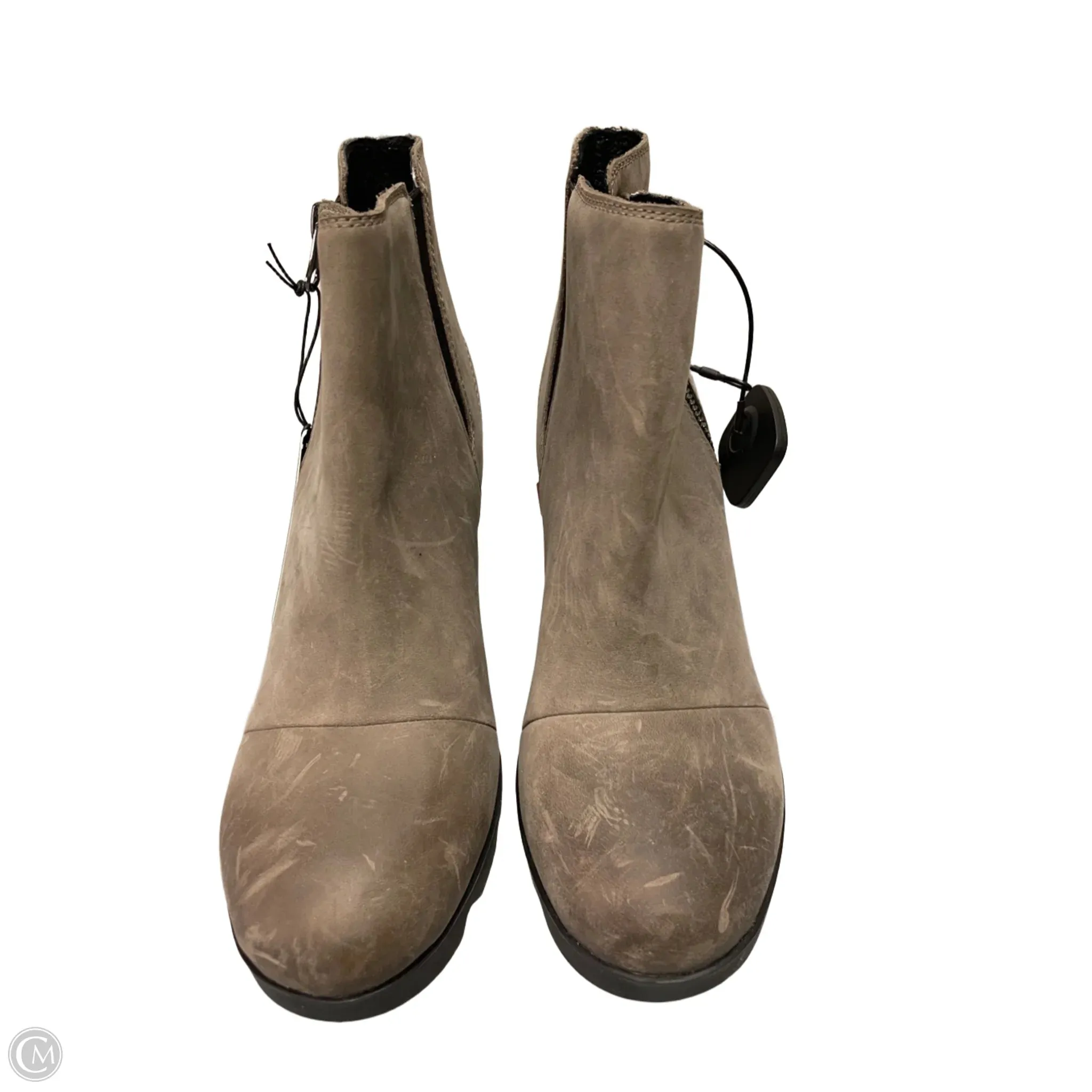 Boots Ankle Heels By Sorel In Grey, Size: 10