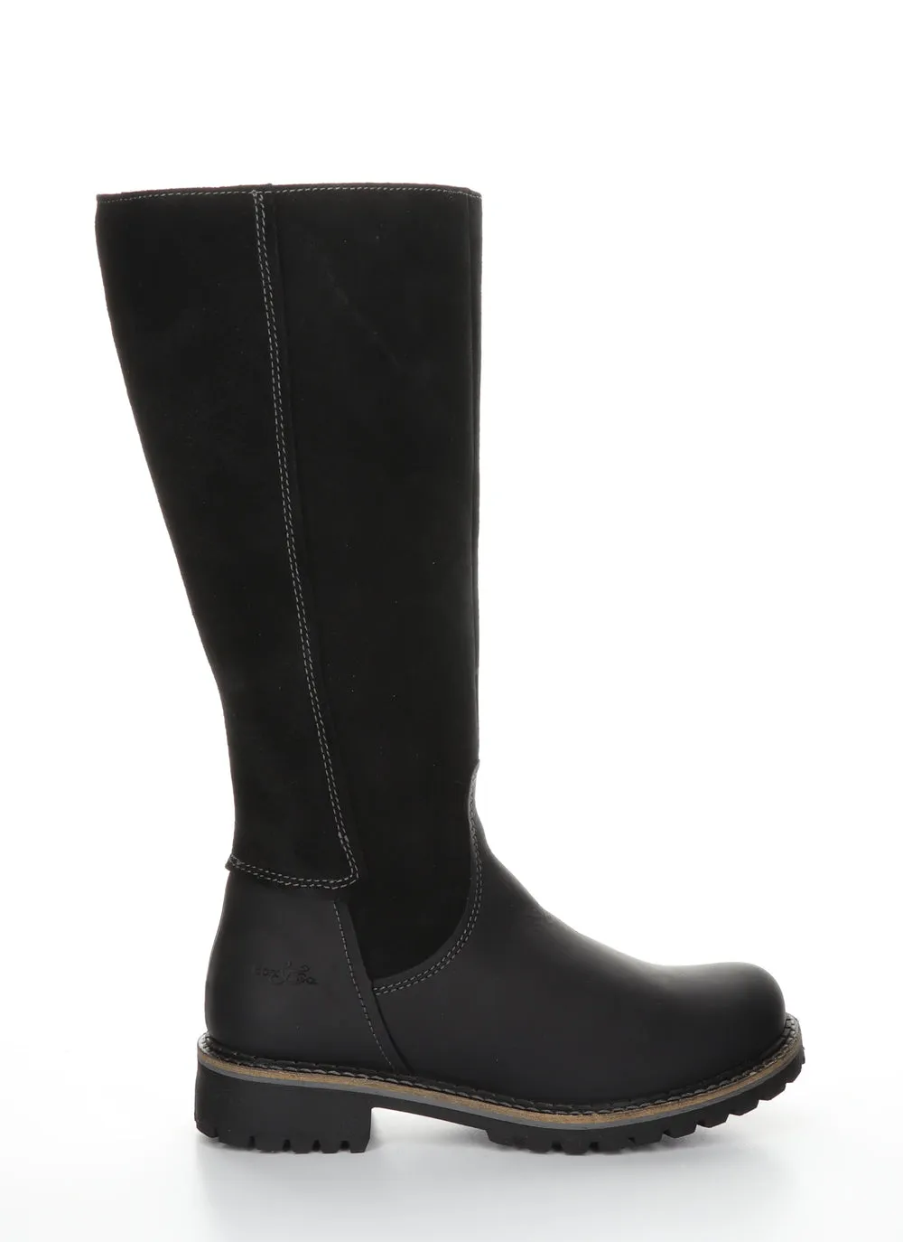 BOS & CO HUDSON BLACK SUEDE/LEATHER