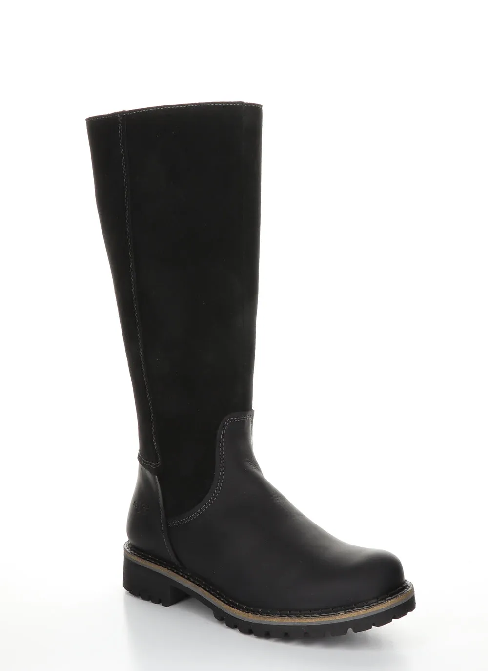 BOS & CO HUDSON BLACK SUEDE/LEATHER