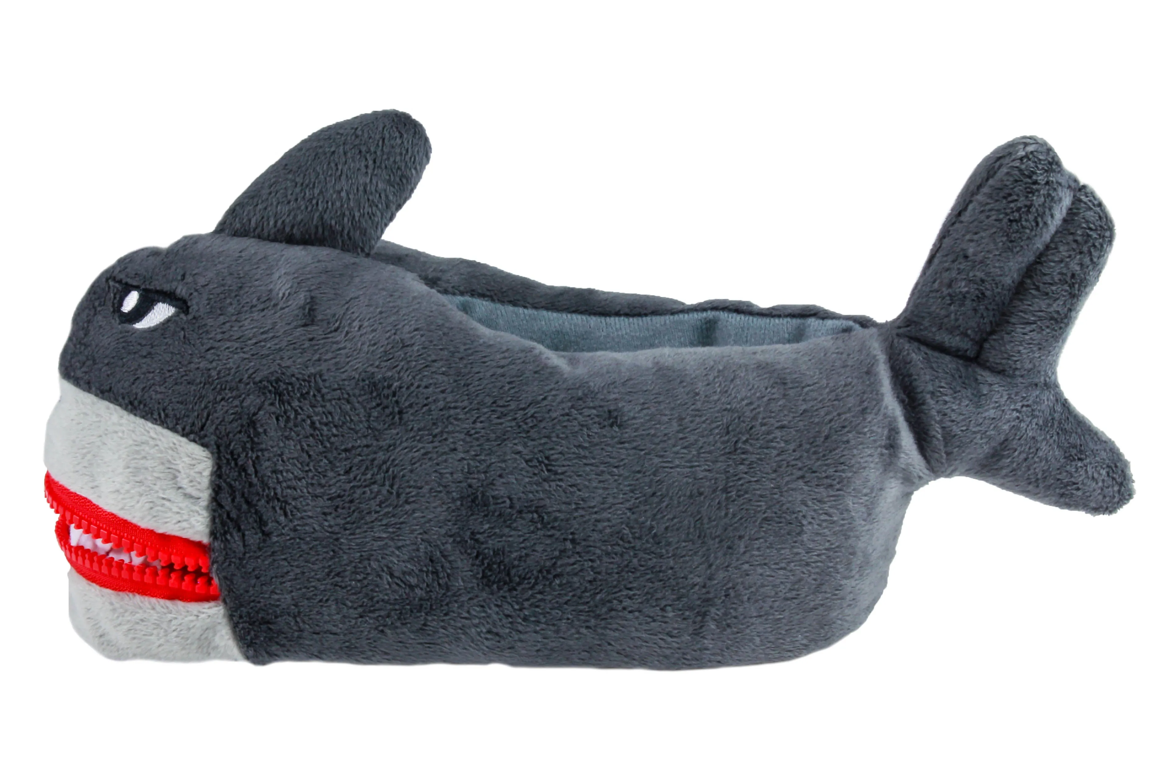 Boys Shark Soft Boa Moccasin with 3D Parts