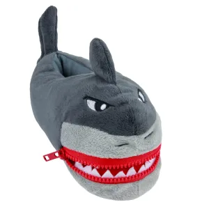 Boys Shark Soft Boa Moccasin with 3D Parts