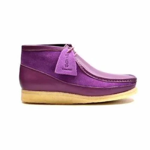 British Walkers Walker 100 Men's Purple Leather and Suede Ankle Boots
