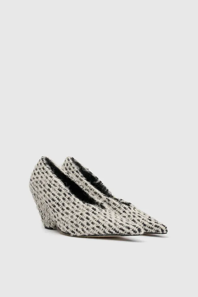 Camilla and Marc Rhys Braided Pump in Cream and Black