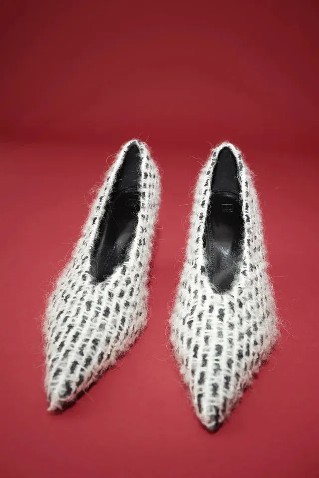 Camilla and Marc Rhys Braided Pump in Cream and Black