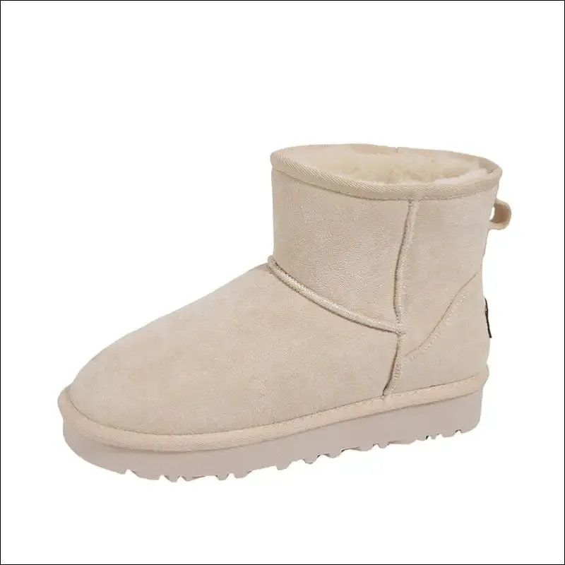 Chic Faux Fur Round Toe Platform Boots