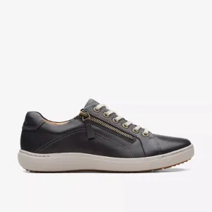 Clarks Women's Nalle Lace Sneaker Black Leather 26159124