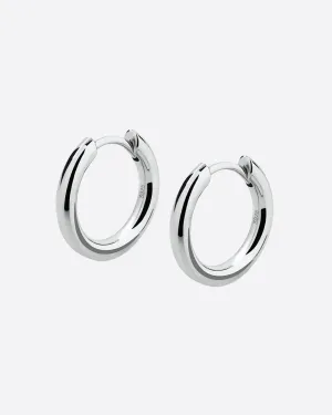 CLEAN HOOPS EARRINGS. - 12MM