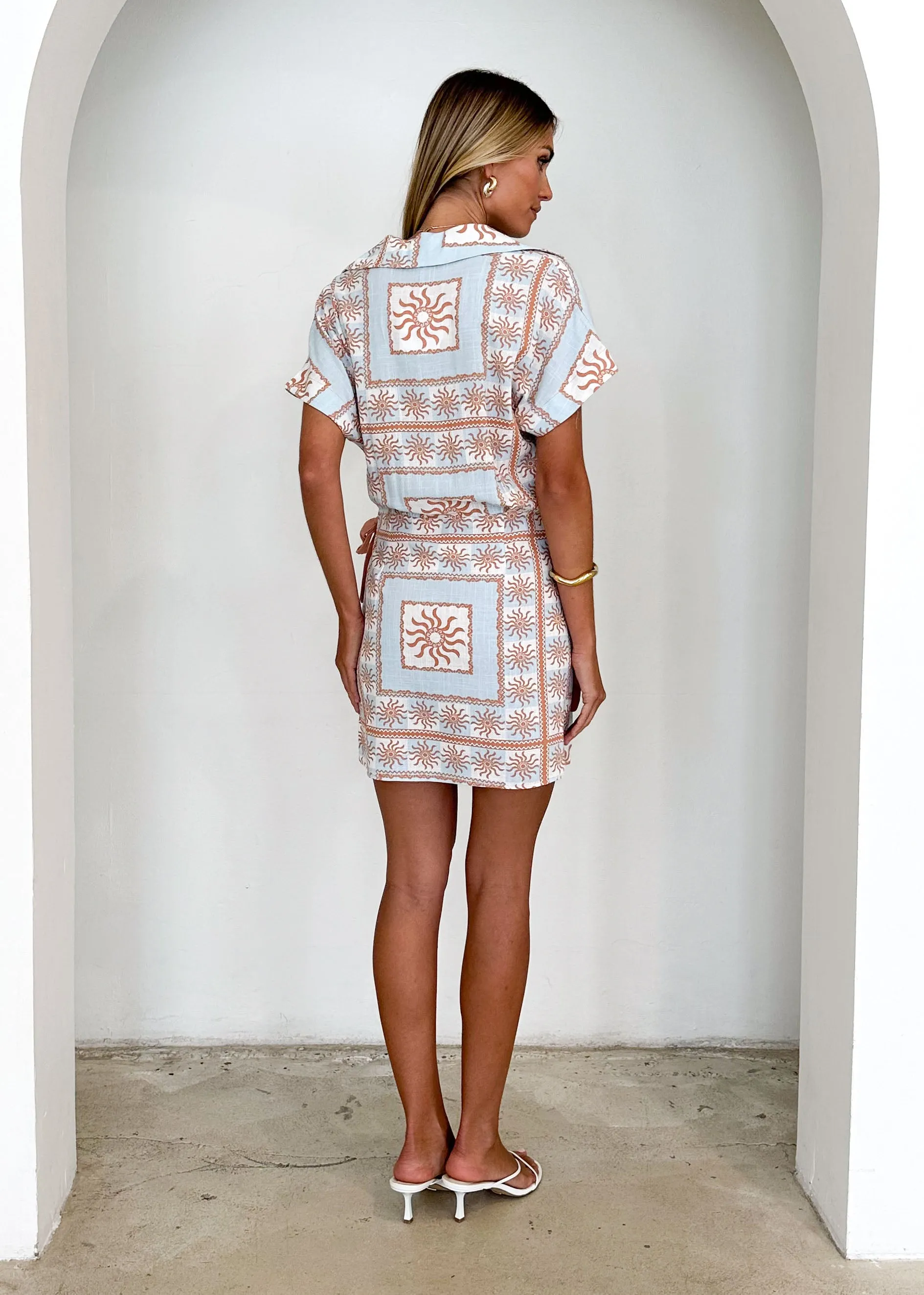 Daya Dress - Blue Flores