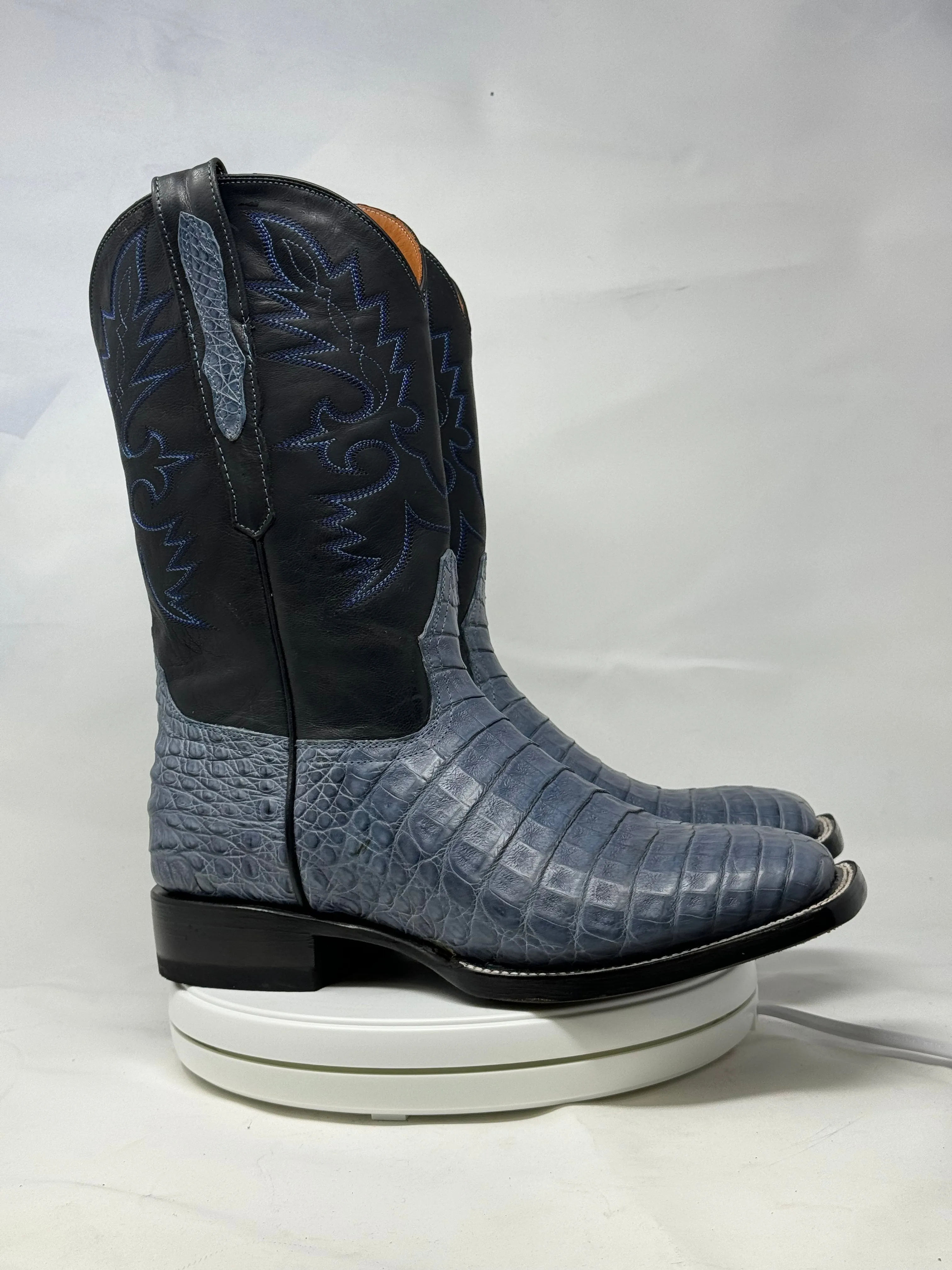 DJ2063 | Don Juan Boots Men's Caiman Belly Blue Jean H Toe P