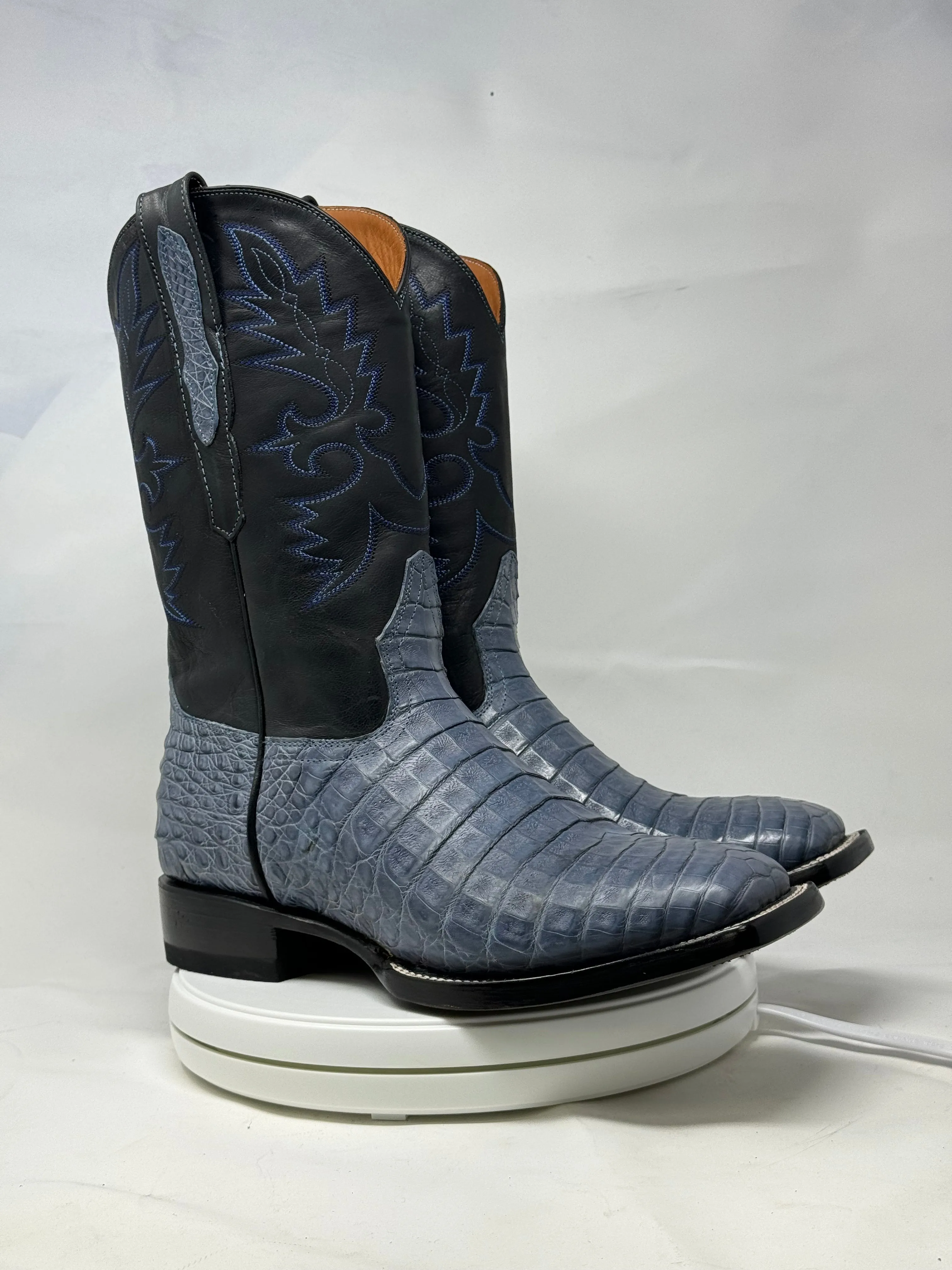 DJ2063 | Don Juan Boots Men's Caiman Belly Blue Jean H Toe P
