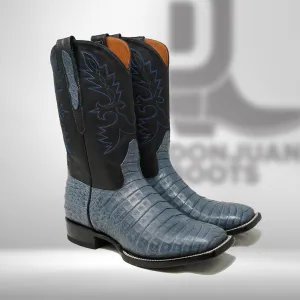 DJ2063 | Don Juan Boots Men's Caiman Belly Blue Jean H Toe P