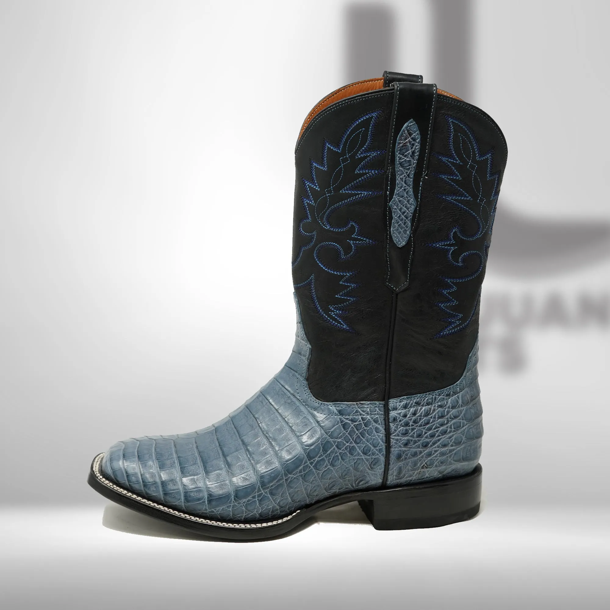 DJ2063 | Don Juan Boots Men's Caiman Belly Blue Jean H Toe P