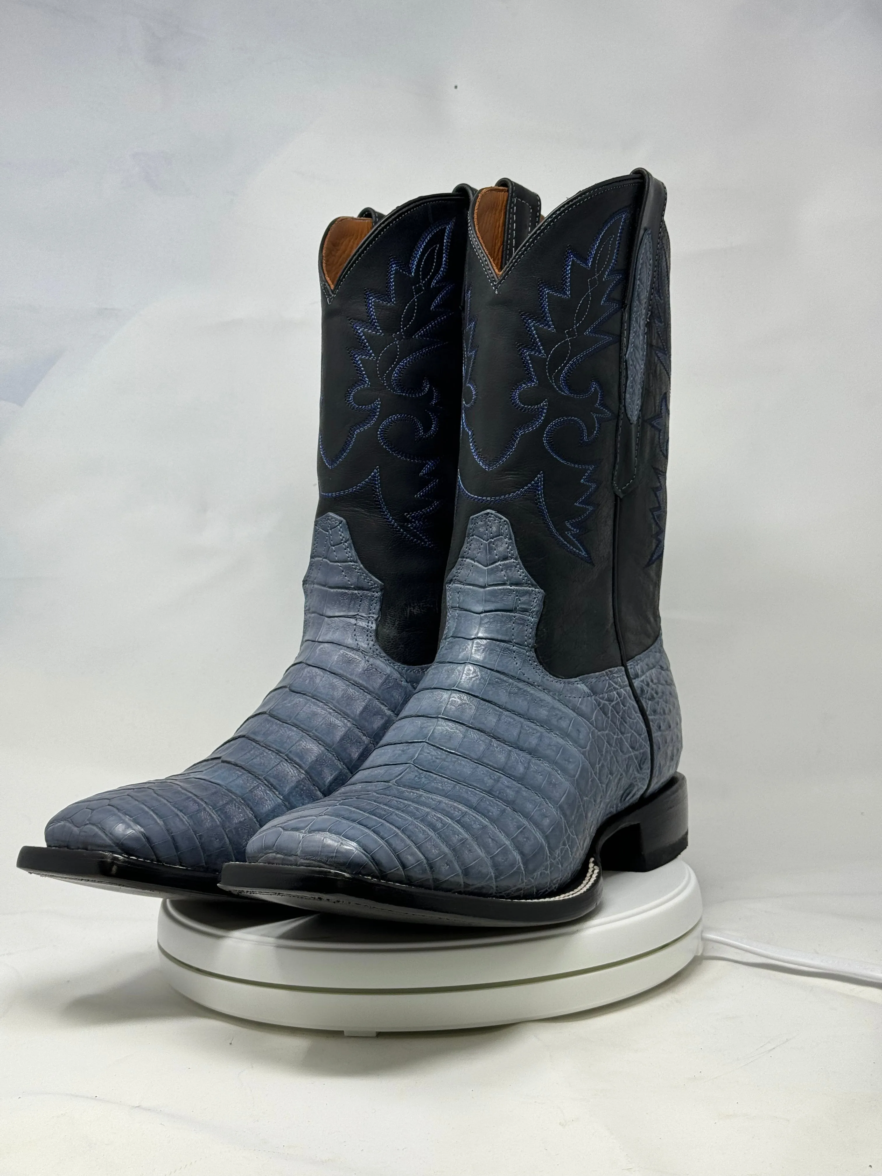 DJ2063 | Don Juan Boots Men's Caiman Belly Blue Jean H Toe P