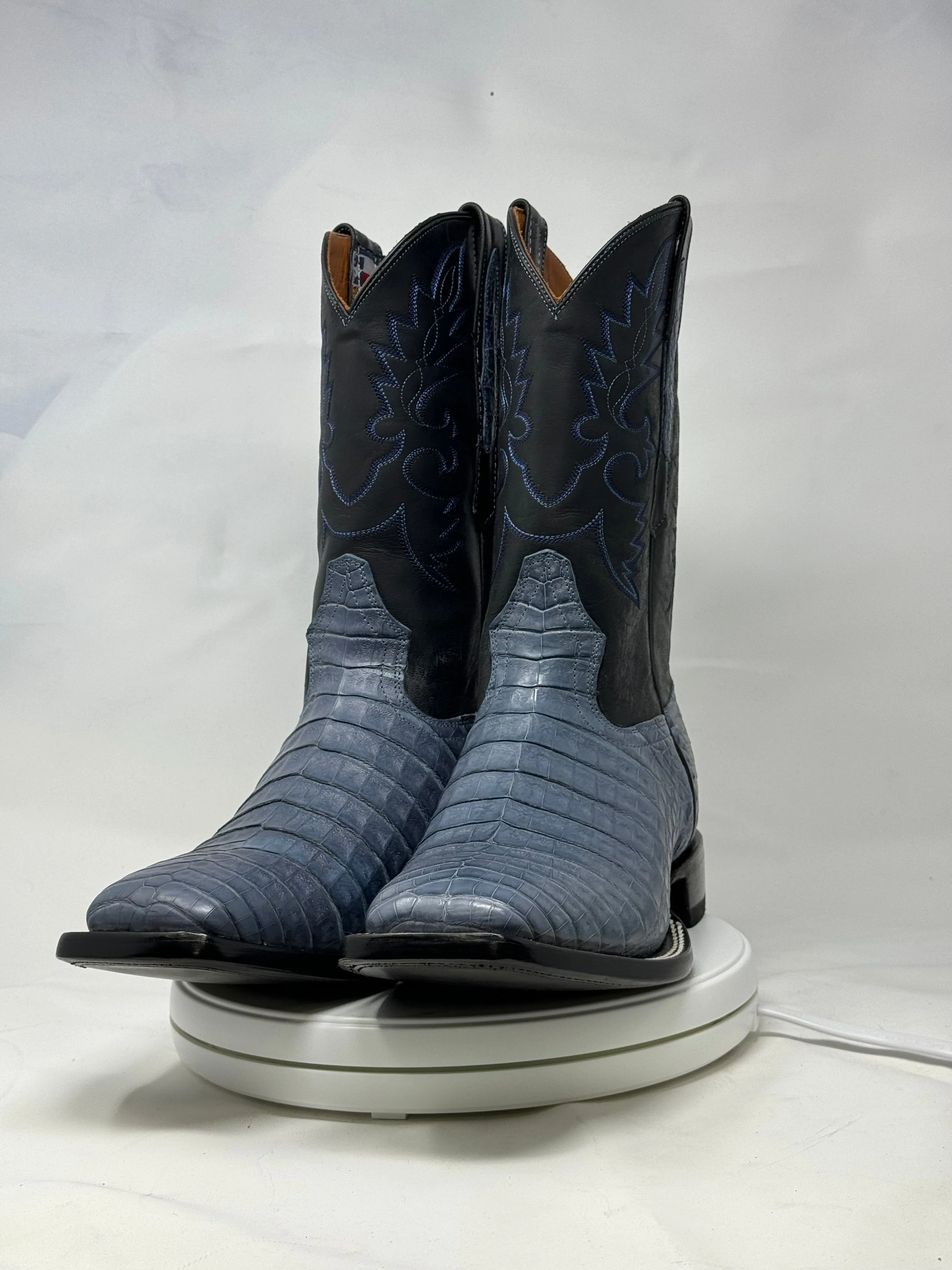 DJ2063 | Don Juan Boots Men's Caiman Belly Blue Jean H Toe P