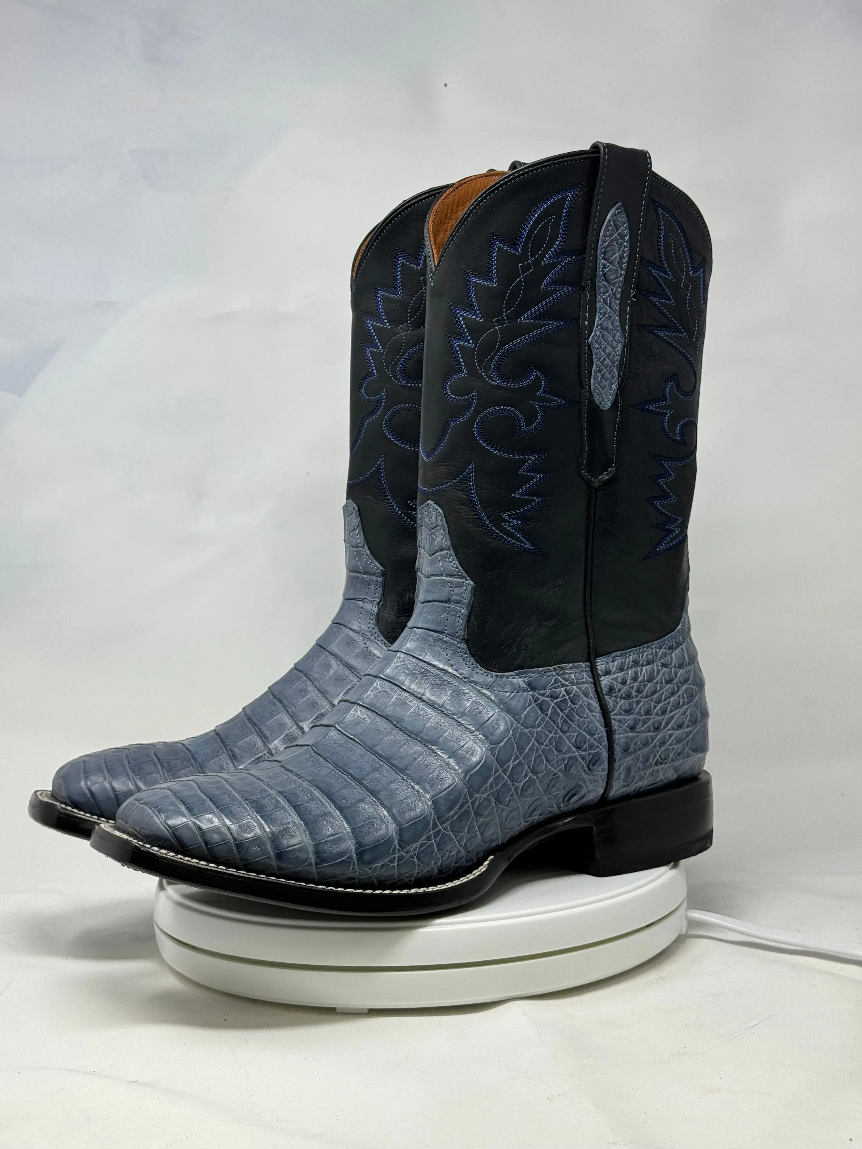 DJ2063 | Don Juan Boots Men's Caiman Belly Blue Jean H Toe P