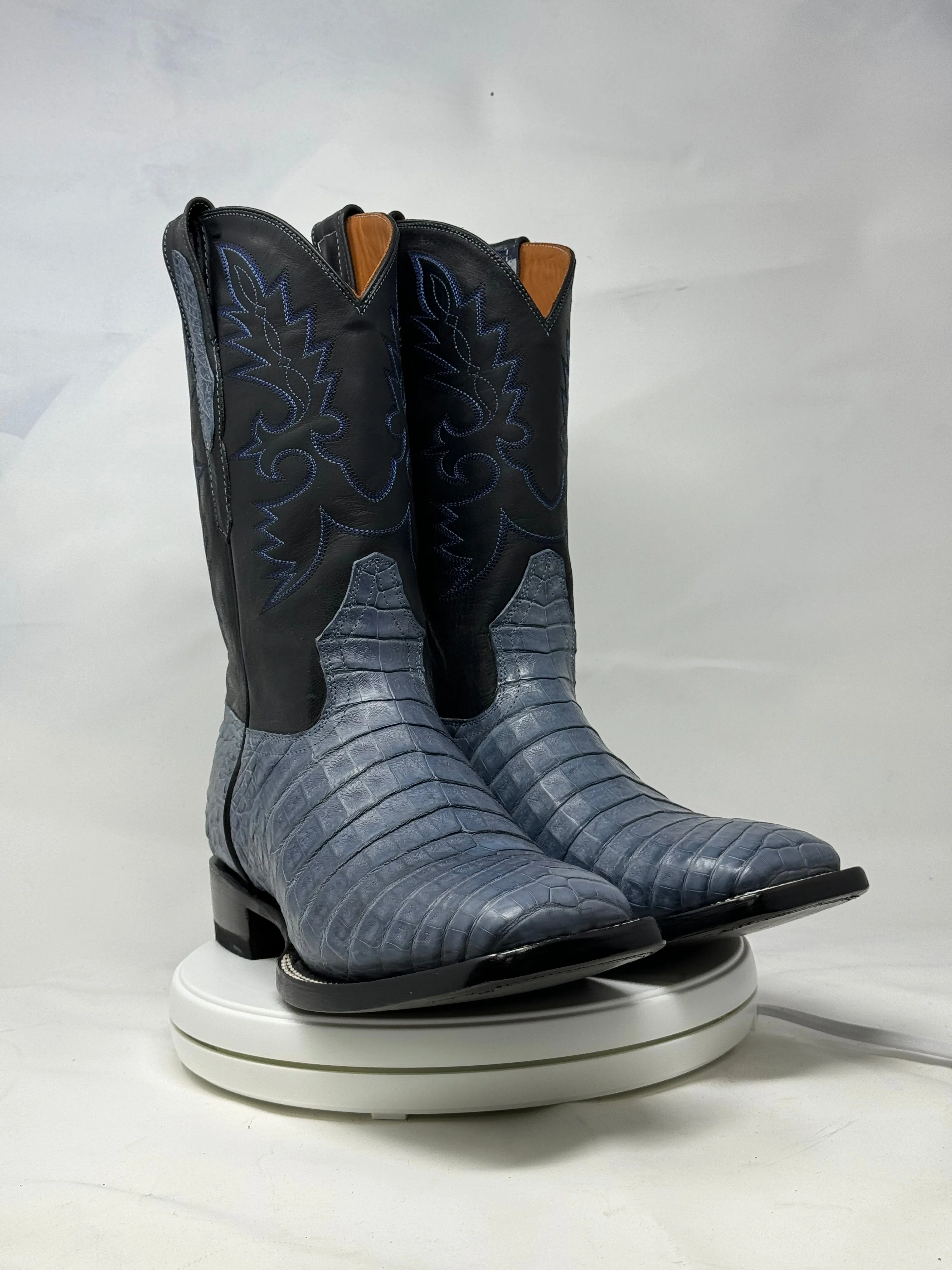 DJ2063 | Don Juan Boots Men's Caiman Belly Blue Jean H Toe P