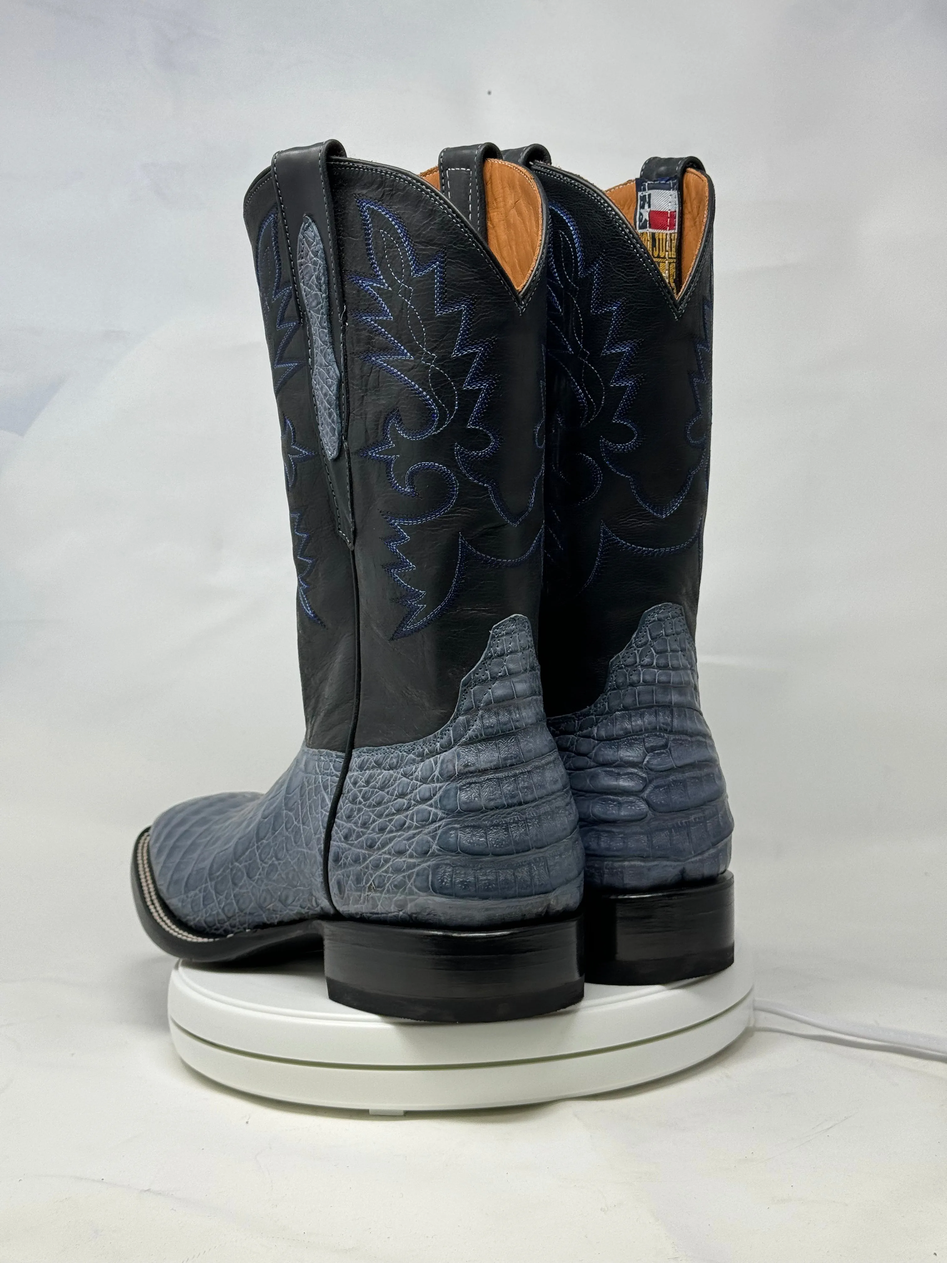 DJ2063 | Don Juan Boots Men's Caiman Belly Blue Jean H Toe P