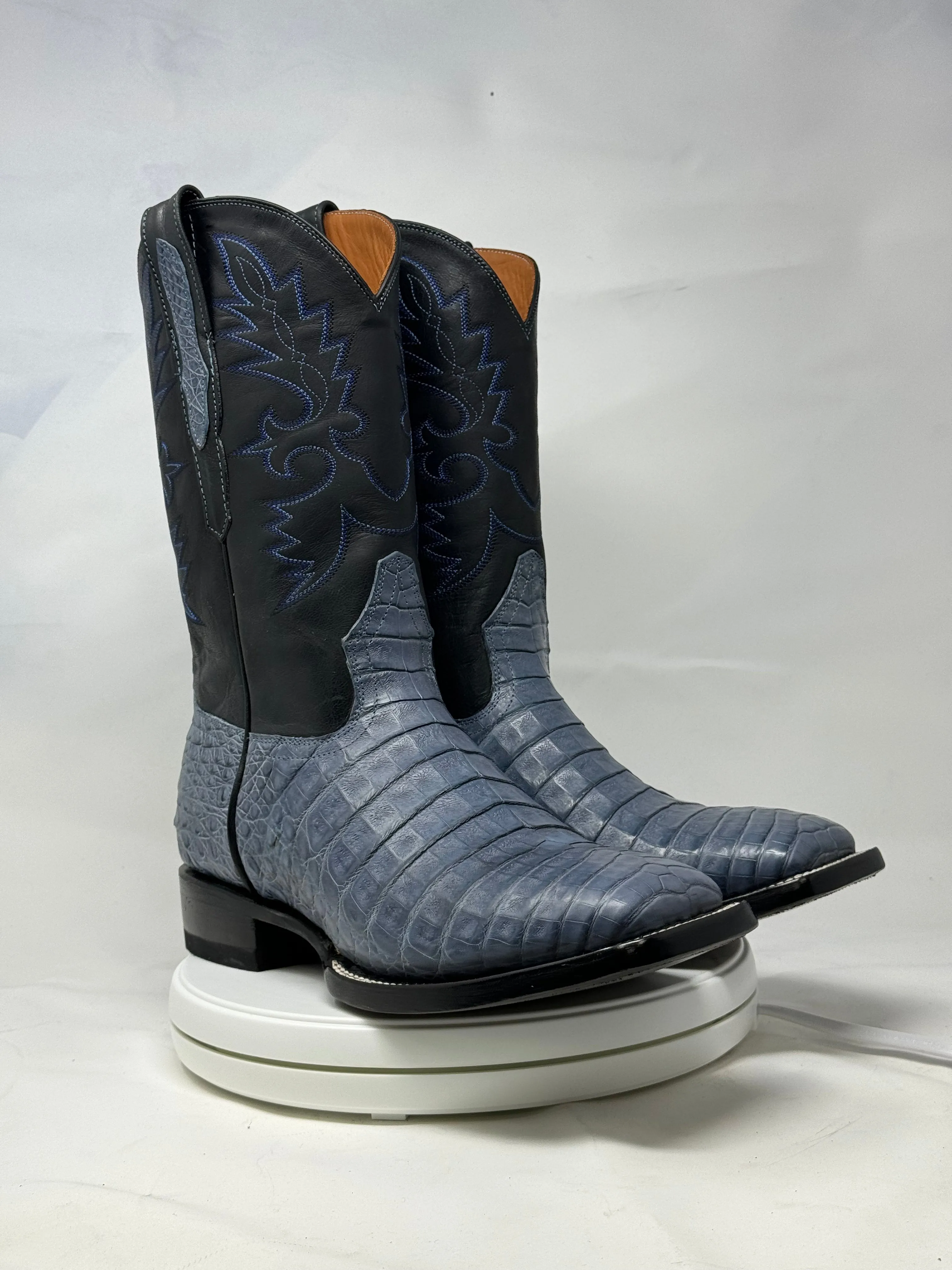 DJ2063 | Don Juan Boots Men's Caiman Belly Blue Jean H Toe P