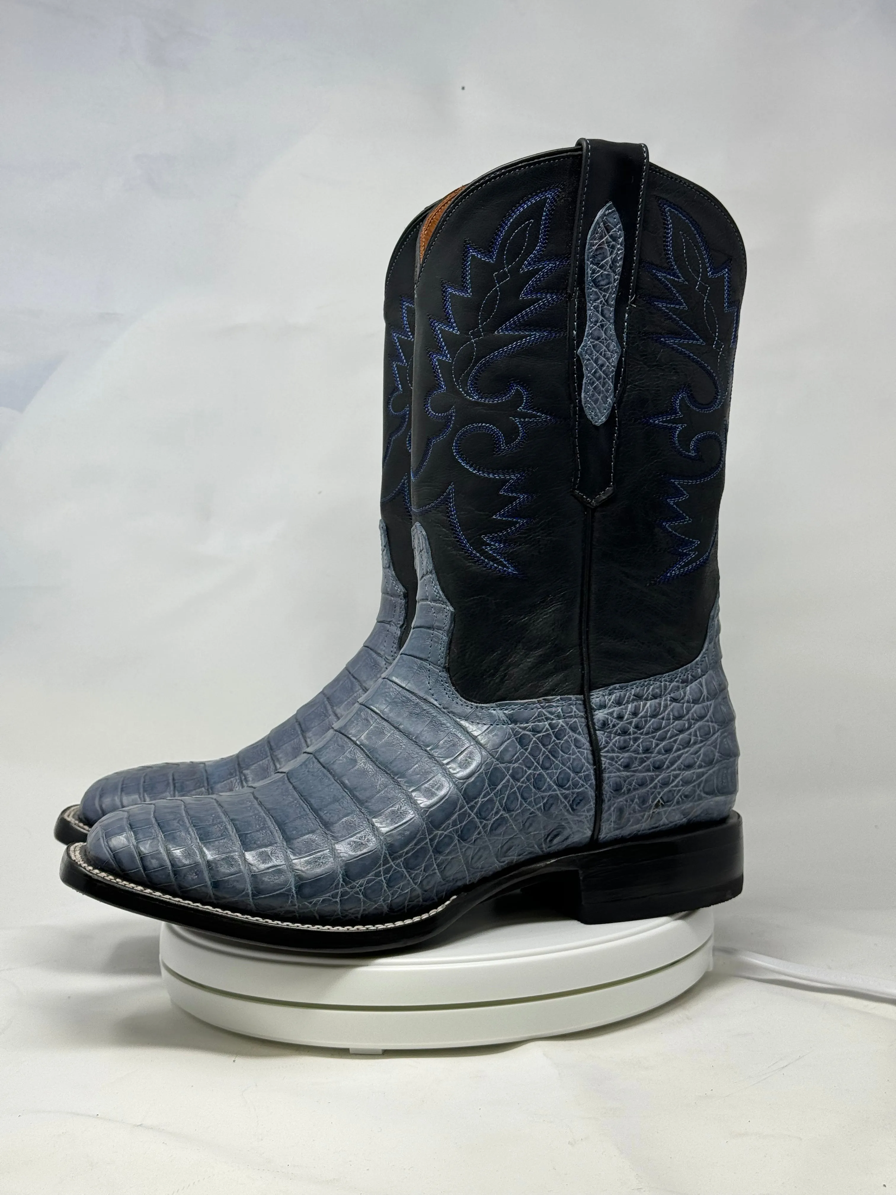 DJ2063 | Don Juan Boots Men's Caiman Belly Blue Jean H Toe P