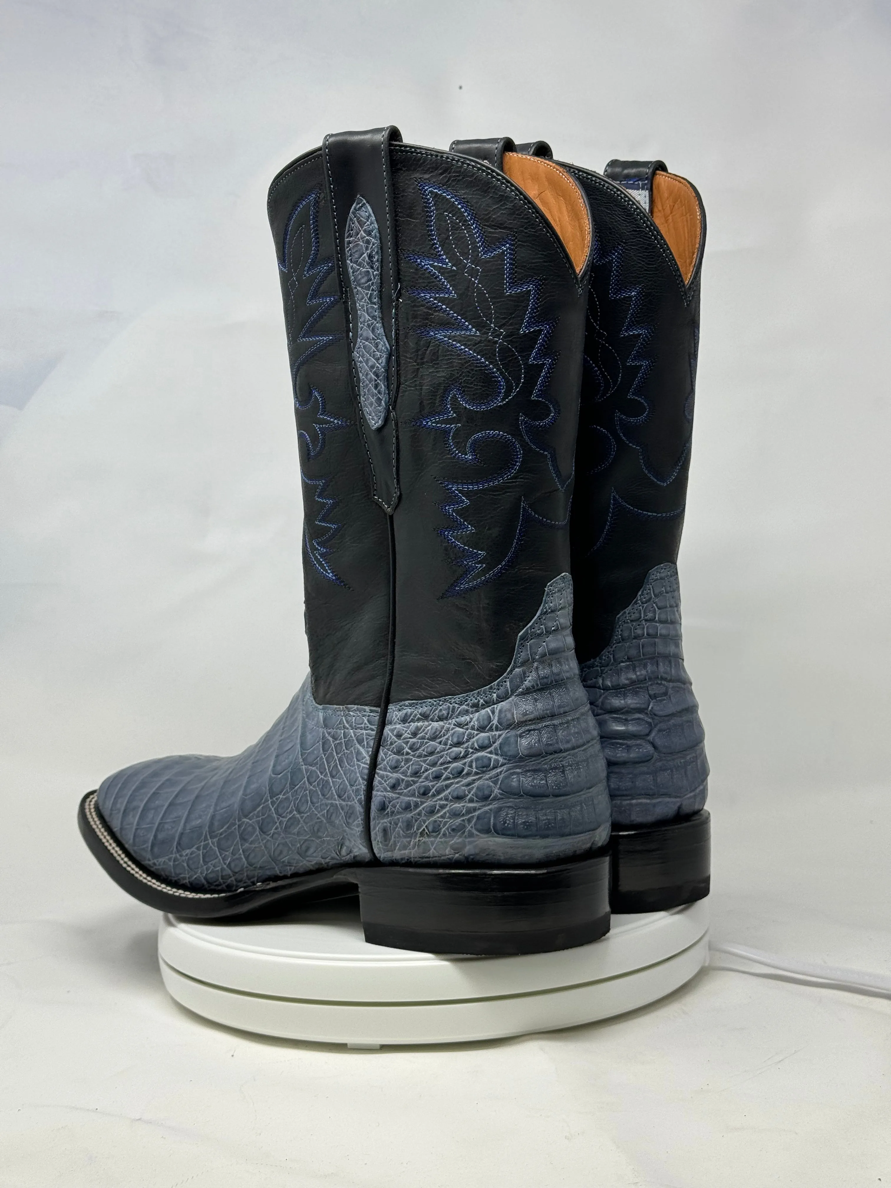DJ2063 | Don Juan Boots Men's Caiman Belly Blue Jean H Toe P