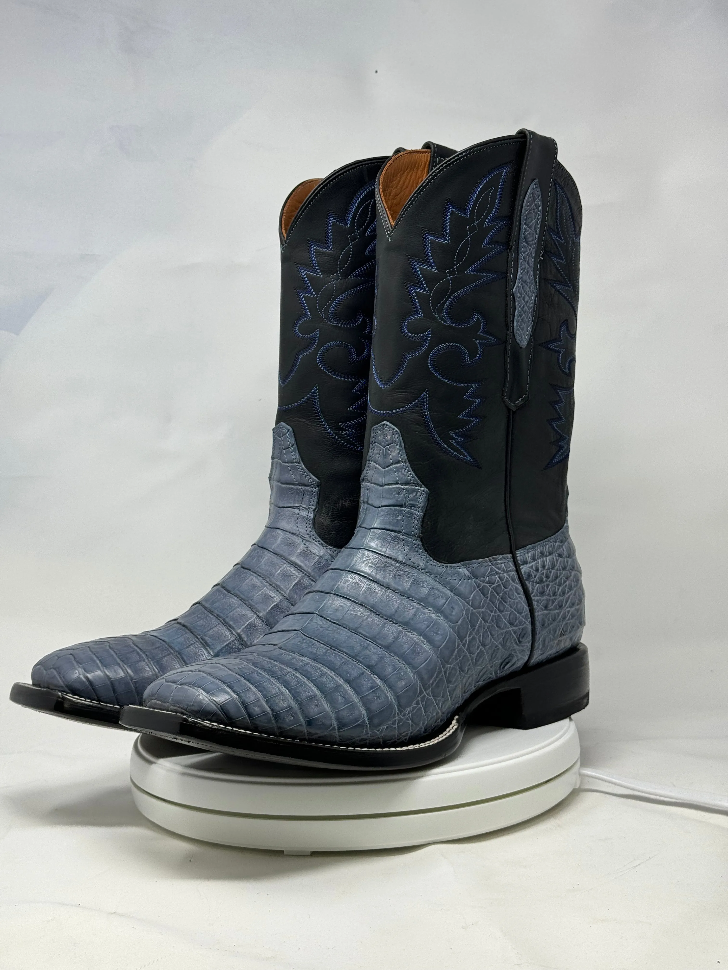 DJ2063 | Don Juan Boots Men's Caiman Belly Blue Jean H Toe P