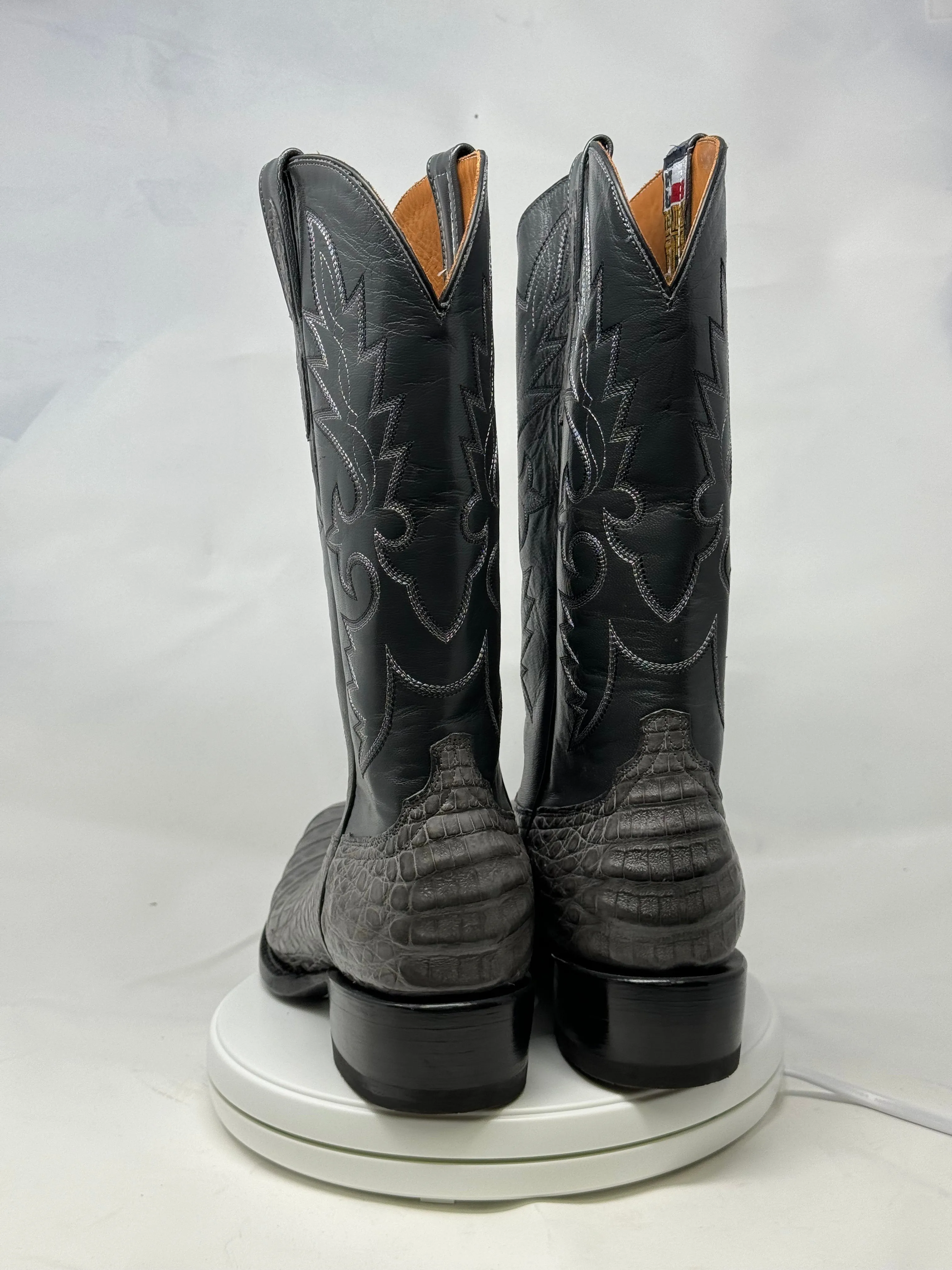 DJ2064 | Don Juan Boots Men's Caiman Belly Dark Grey Diamond