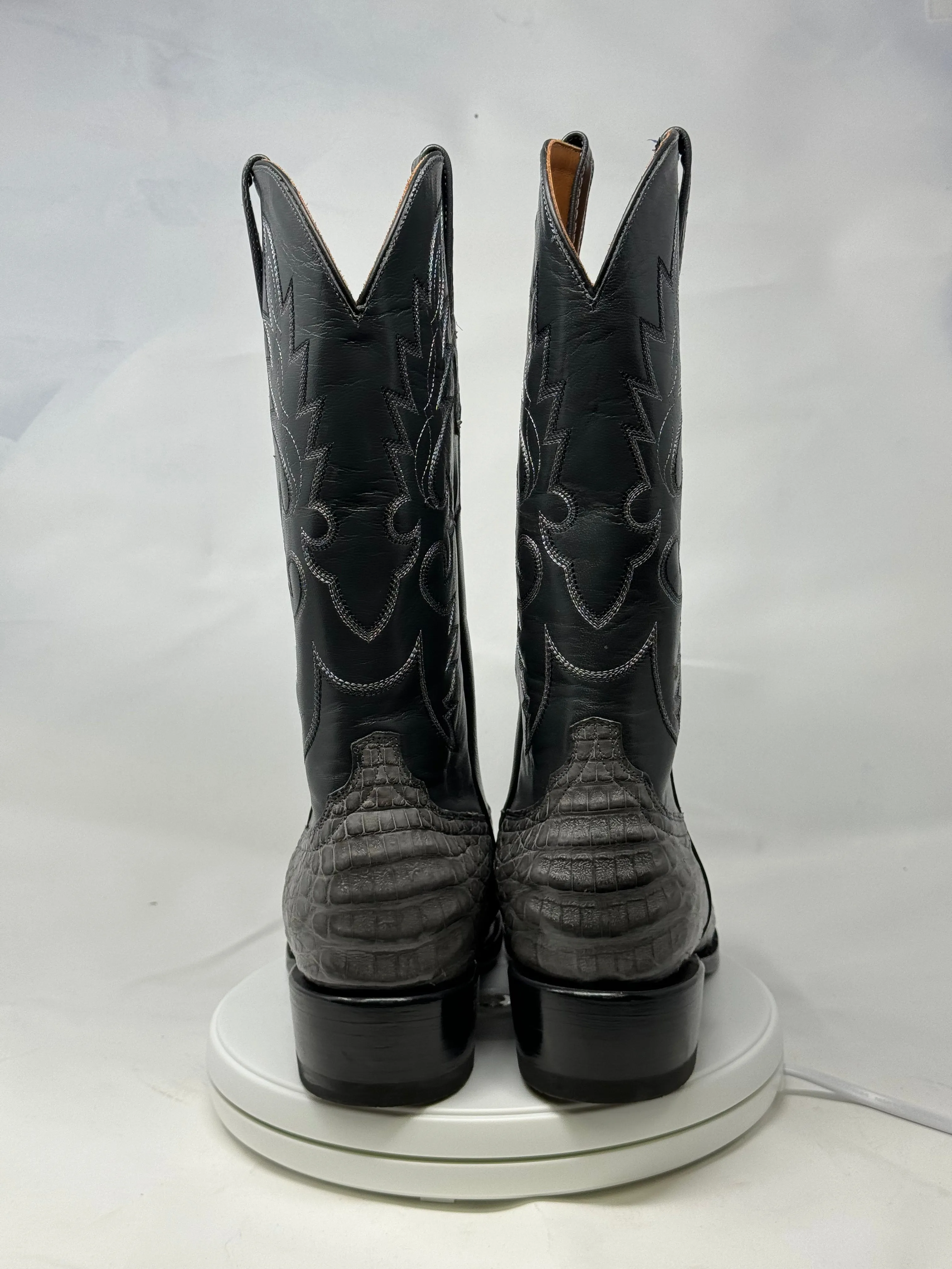 DJ2064 | Don Juan Boots Men's Caiman Belly Dark Grey Diamond