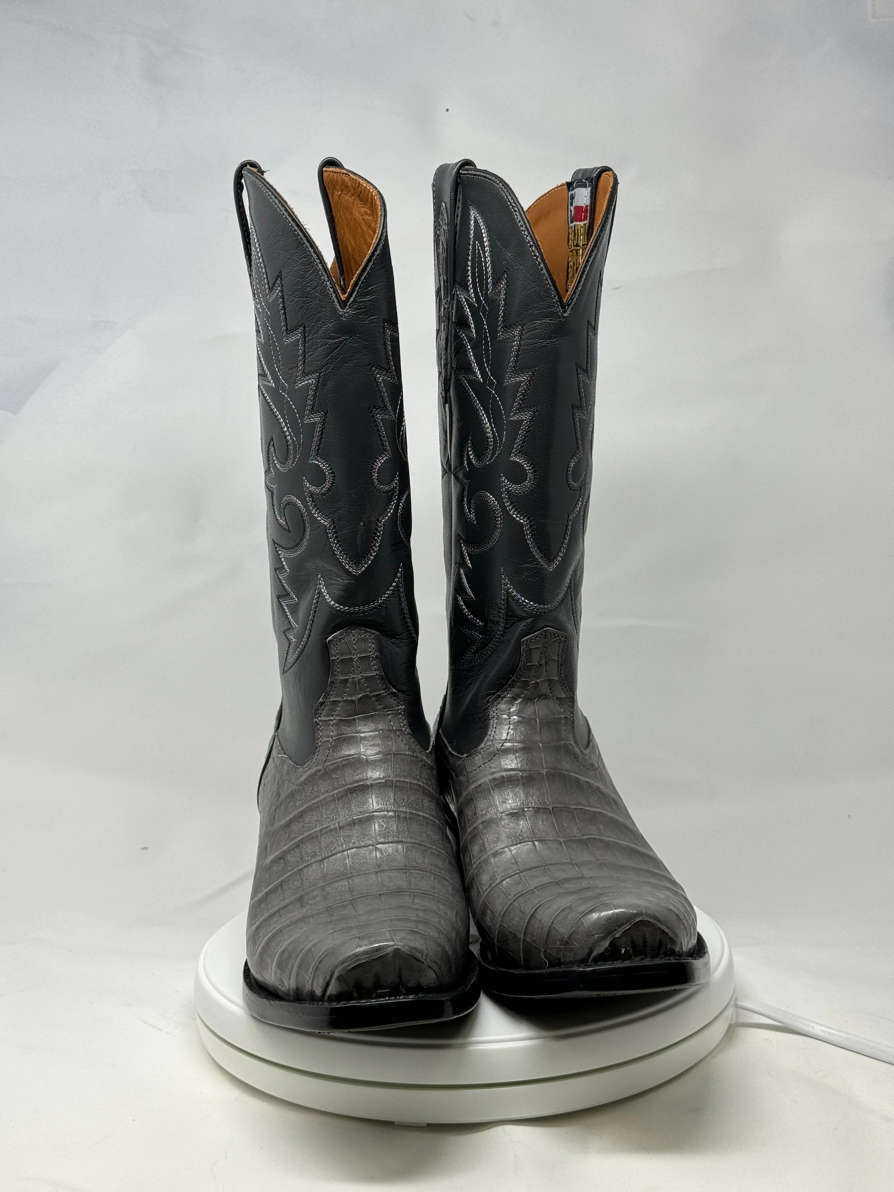 DJ2064 | Don Juan Boots Men's Caiman Belly Dark Grey Diamond