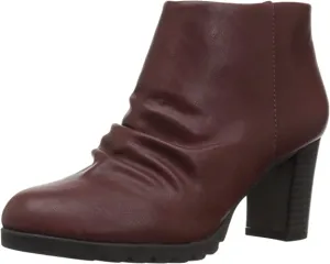 Easy Street Women's Breena Ankle Bootie, Brown, 9 M US