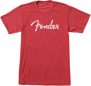 Fender Spaghetti Logo T-Shirt, Heather Red, XXL