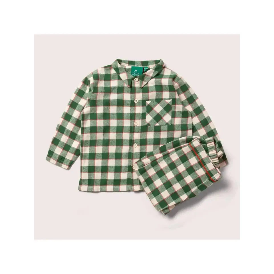 Fern Green Check Flannel PJs