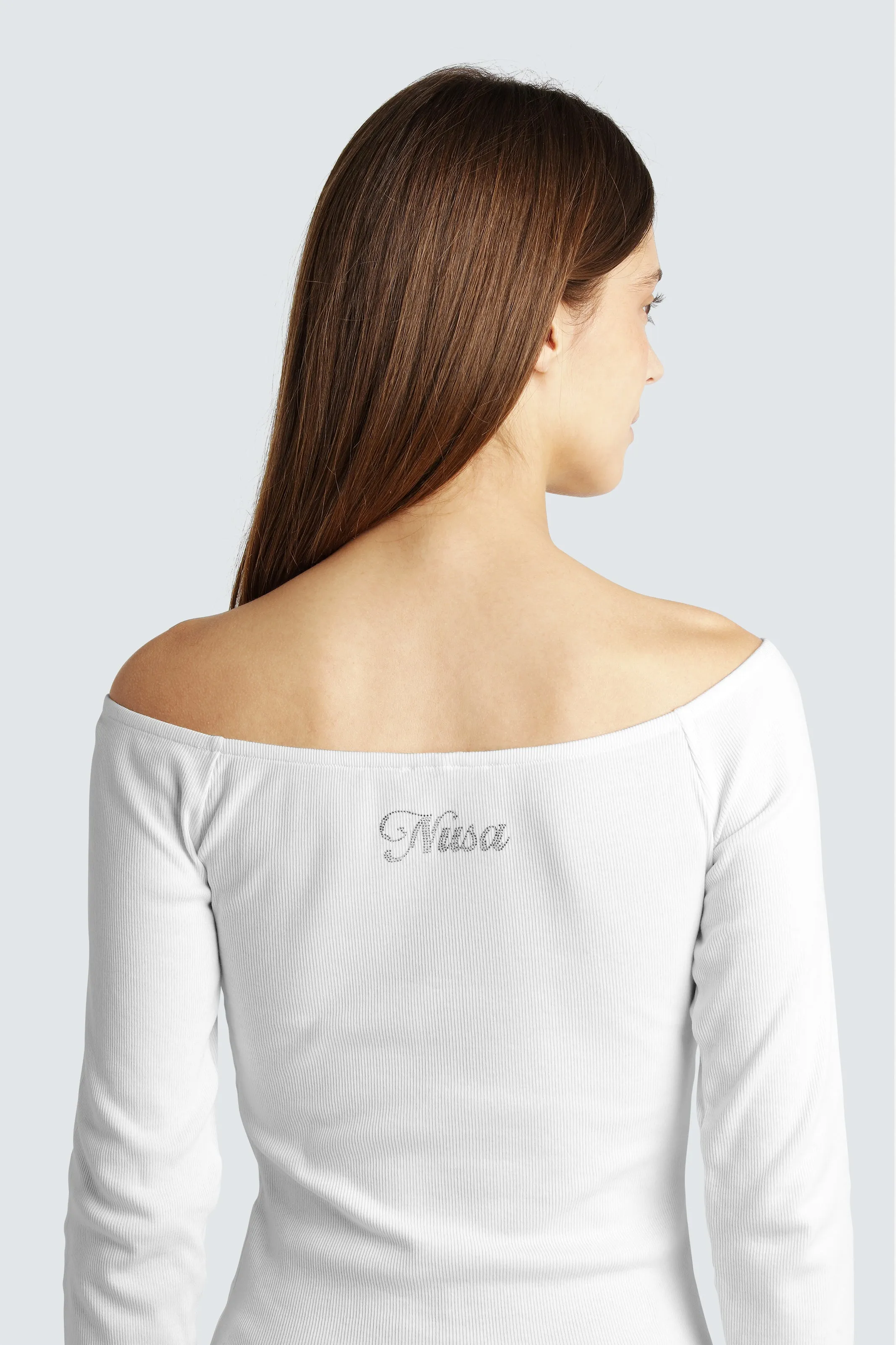 FLEEK1 OFF-SHOULDER LS RIB
